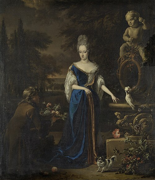 Portrait of Maria Cornelisz, wife of Silvester van Tongeren, 1699, Jan Weenix