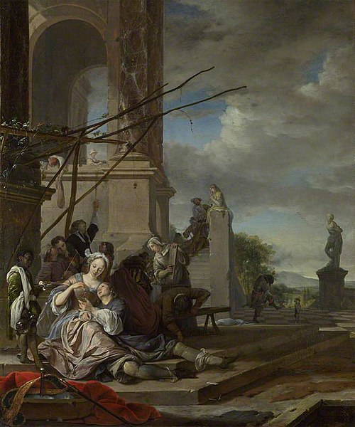 An Italian Courtyard, 1662, Jan Weenix