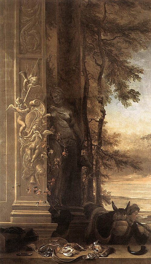 Game Still-Life with Statue of Diana, 1709, Jan Weenix
