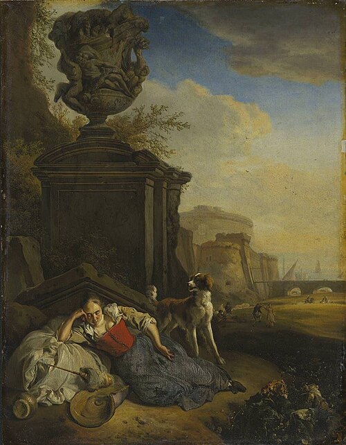 Sleeping girl, 1665, Jan Weenix