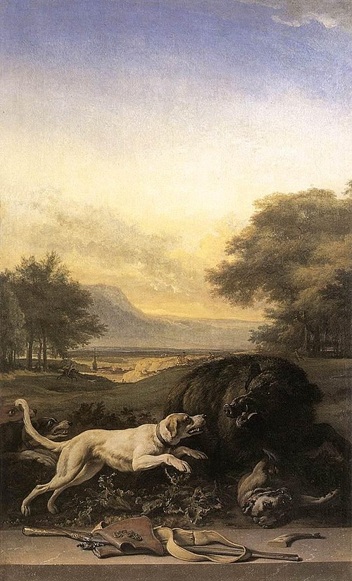 Boar Hunt, 1709, Jan Weenix