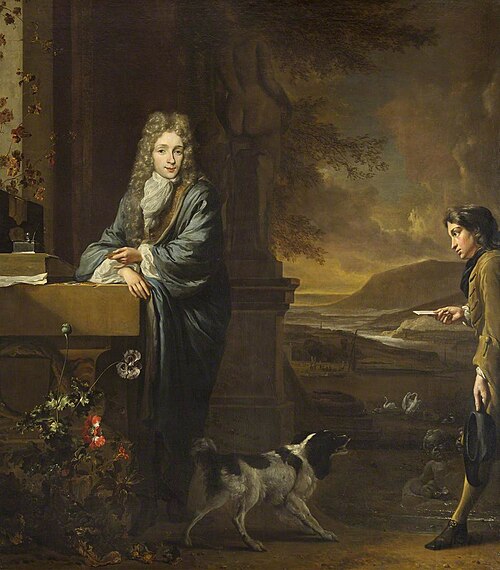 A Gentleman receiving a Letter, 1709, Jan Weenix