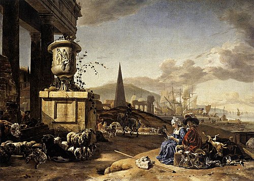 An Italian Seaport, 1666, Jan Weenix