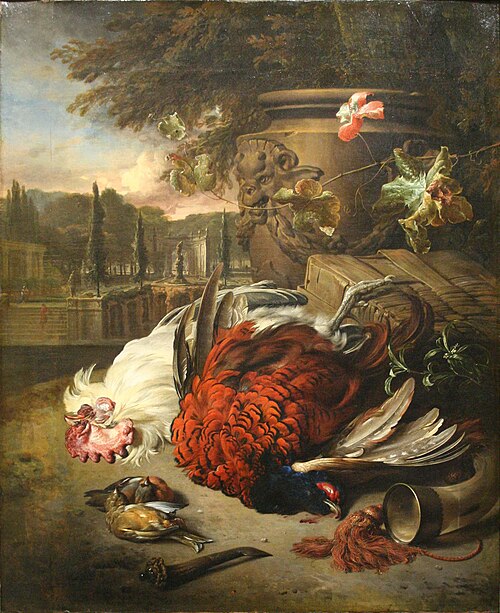 Poultry and fruits of the hunt, 1700, Jan Weenix