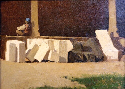 The Cloister of Santa Croce, 1861, Giuseppe Abbati