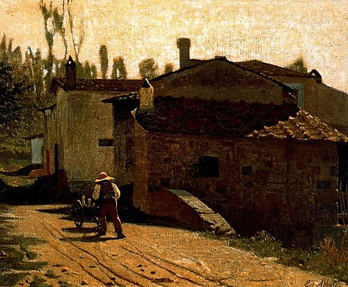 The milkman of Piagentina, 1864, Giuseppe Abbati