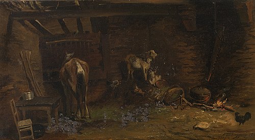 Interior view at Houffalize, 1840, Charles Philogène Tschaggeny