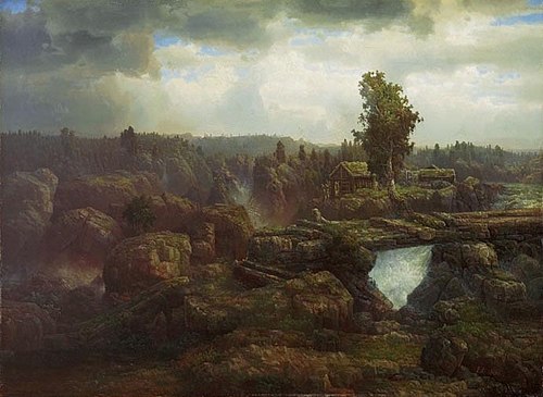 Den gamle broen, 1856, Lars Hertervig