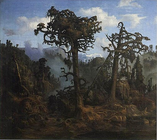 Old Pine Trees, 1865, Lars Hertervig