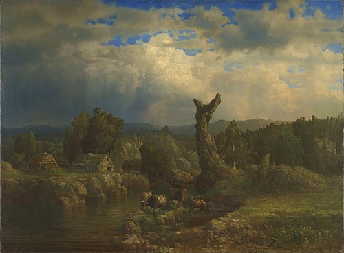Summer Landscape, Thunder looms, 1856, Lars Hertervig