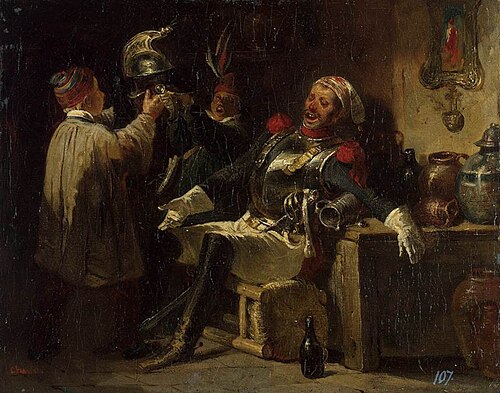 Soldier and Boys, 1840, Nicolas-Toussaint Charlet