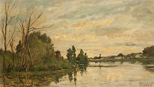 A River at Dusk, 1893, Hippolyte-Camille Delpy