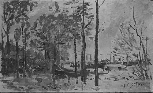 Hochwasser an der Seine, 1910, Hippolyte-Camille Delpy