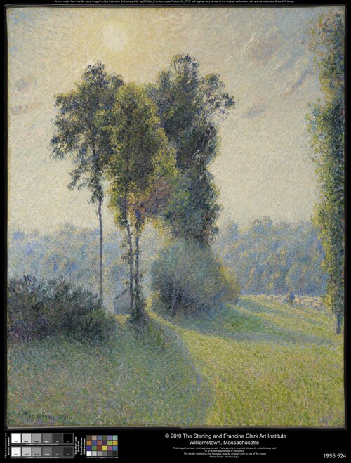 Paysage à Saint-Charles, soleil couchant, 1891, Camille Pissarro