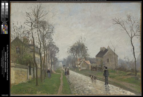 Route de Versailles, Louveciennes, Rain Effect, 1870, Camille Pissarro