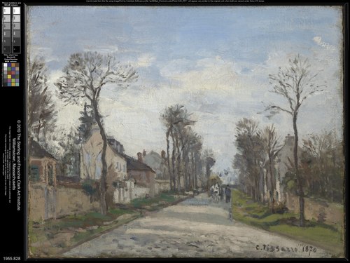 Route de Versailles, Louveciennes, 1870, Camille Pissarro
