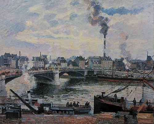 Le Grand-Pont, Rouen, 1896, Camille Pissarro