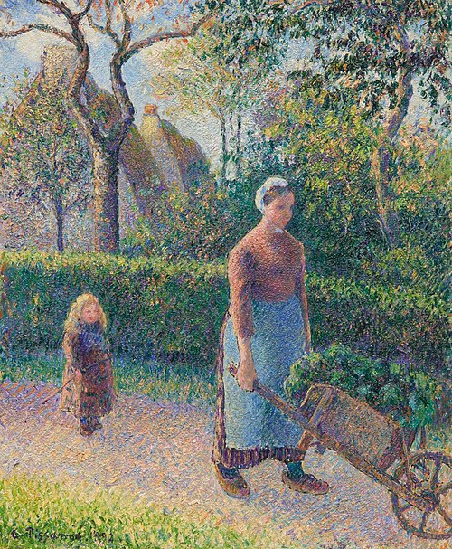 Woman With Wheelbarrow, 1892, Camille Pissarro