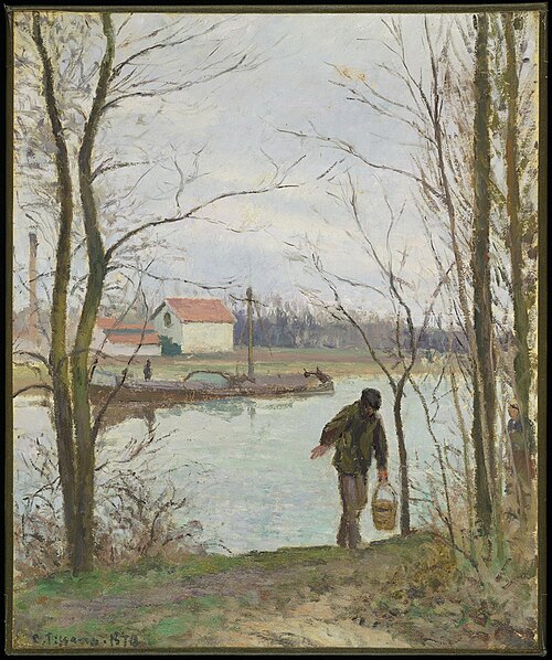 Banks of the Oise, 1874, Camille Pissarro