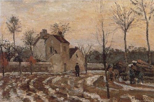 Maison de Monsieur Musy, Louveciennes, 1872, Camille Pissarro