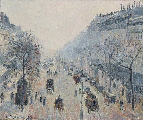 Boulevard Montmartre: Morning, Sunlight and Mist, 1897, Camille Pissarro