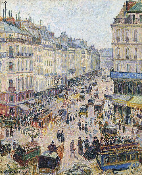 La rue Saint-Lazare, temps lumineux, 1893, Camille Pissarro