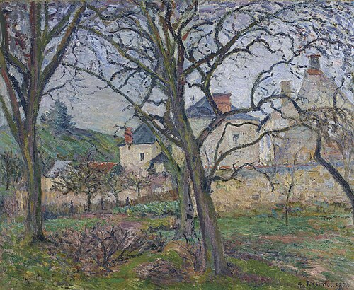 Le jardin de Maubuisson, vu vers la côte Saint-Denis, Pontoise, 1876, Camille Pissarro