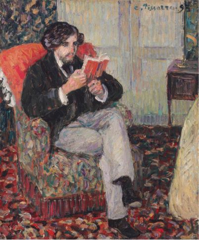 Félix Pissarro reading, 1893, Camille Pissarro