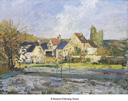 L'Hermitage à Pontoise, neige, 1876, Camille Pissarro
