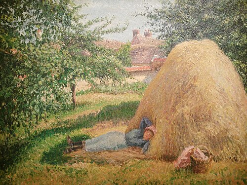 La Sieste, Éragny, 1899, Camille Pissarro