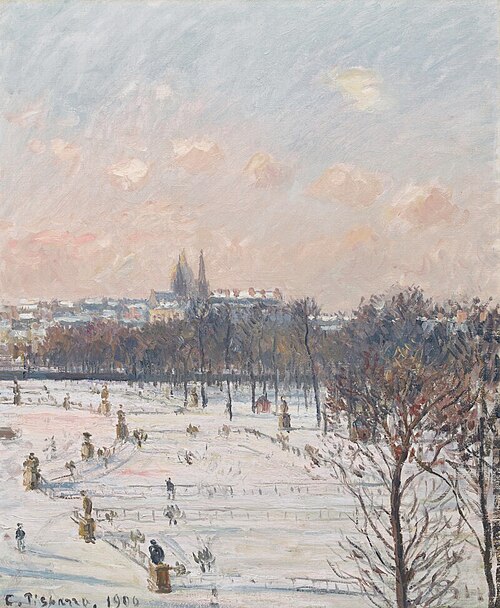 Tuileries Gardens, Effect of Snow, 1900, Camille Pissarro