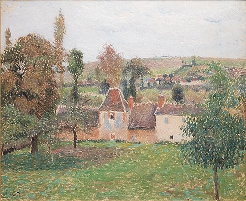 Ferme à Bazincourt, 1884, Camille Pissarro