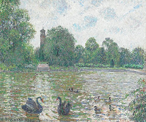 Pièce d'eau à Kew, Londres, 1892, Camille Pissarro
