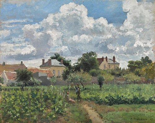 L'allée des vignes à Pontoise, 1872, Camille Pissarro