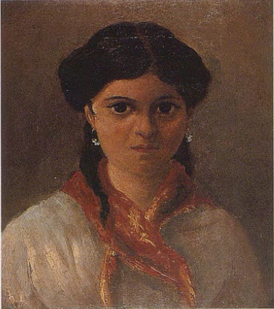 Portrait of a young girl, Gailpan, , Camille Pissarro