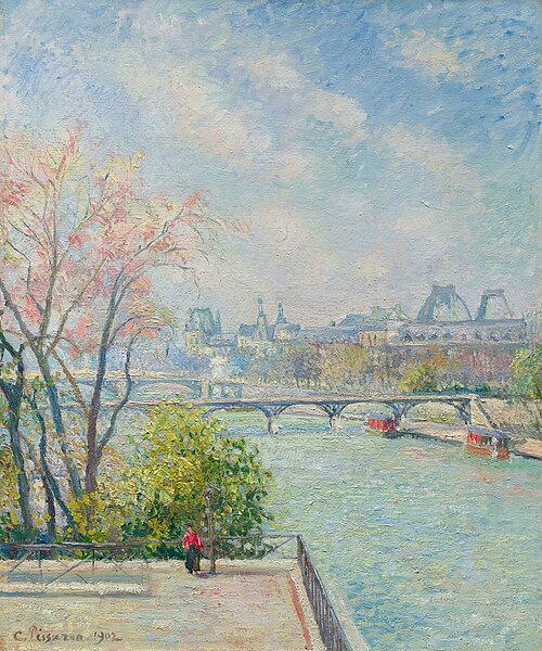 Le Louvre, matin, printemps, 1902, Camille Pissarro