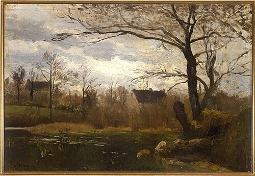 L'étang de Montfoucault, 1864, Camille Pissarro