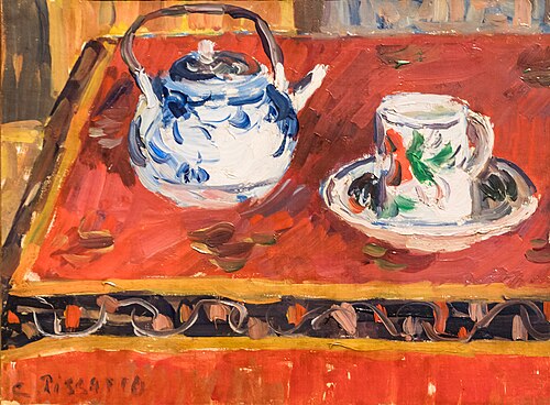 Nature morte, tasse et théière, 1899, Camille Pissarro