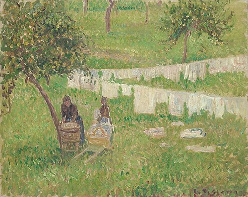 La lessive à Éragny, 1901, Camille Pissarro