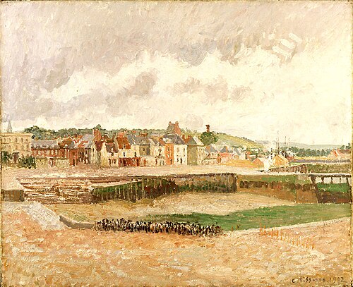 Dieppe. Darse de pêche, marée basse, 1902, Camille Pissarro