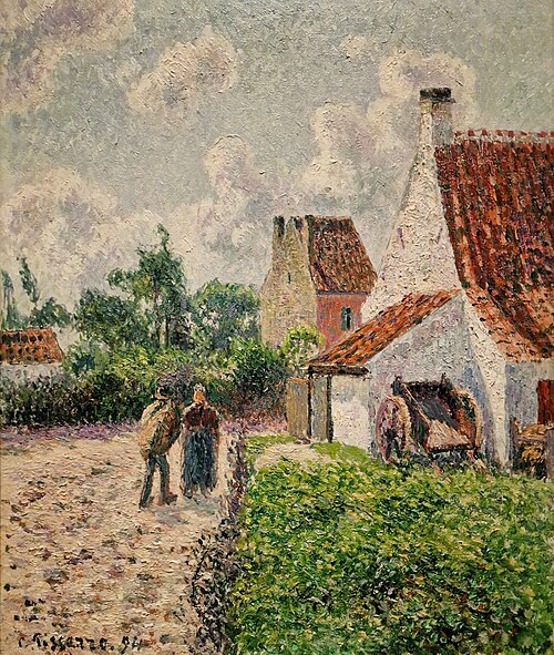 La maison rose à Knokke, 1894, Camille Pissarro