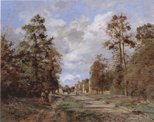 Route de Versailles, Louvenciennes, 1871, Camille Pissarro