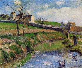 Ferme Le Friche à Osny, 1883, Camille Pissarro