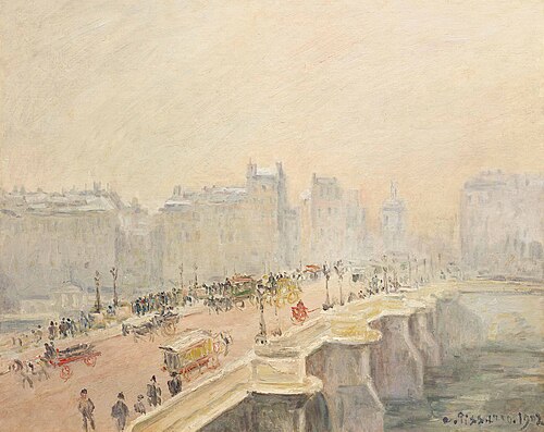 Le Pont-Neuf, effet de neige et brouillard, 1902, Camille Pissarro