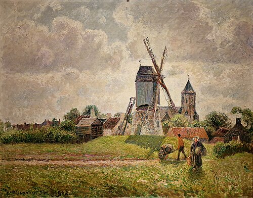 Le vieux moulin de Knokke, 1898, Camille Pissarro