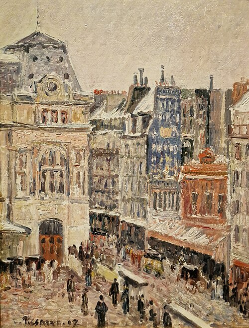 Rue d'Amsterdam et Gare Staint-Lazare, 1897, Camille Pissarro