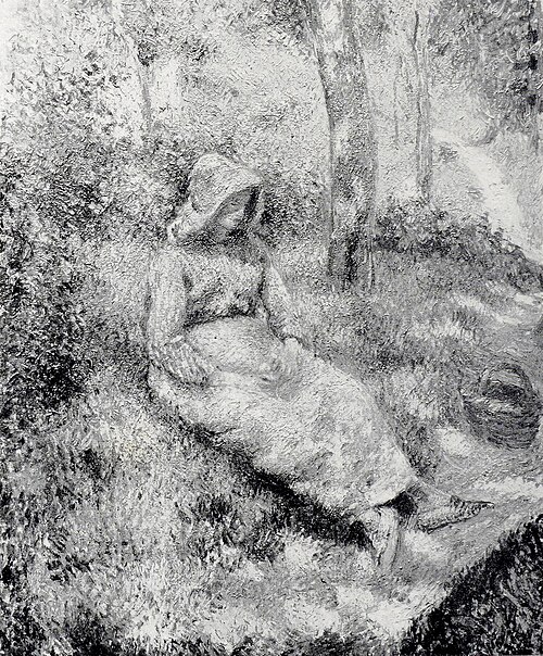 Paysanne assise, , Camille Pissarro