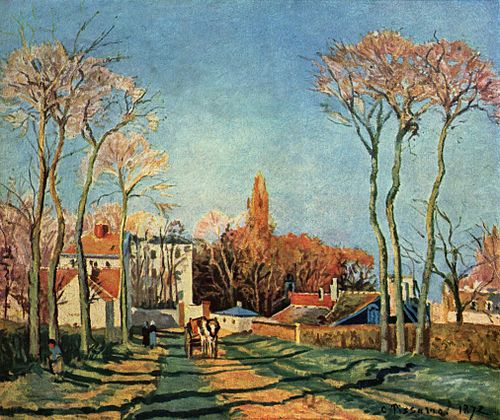 Entrée du village de Voisins, 1872, Camille Pissarro