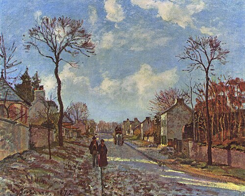 La Route de Louveciennes, 1872, Camille Pissarro