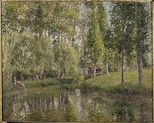 Le Lavoir de Bazincourt, 1900, Camille Pissarro